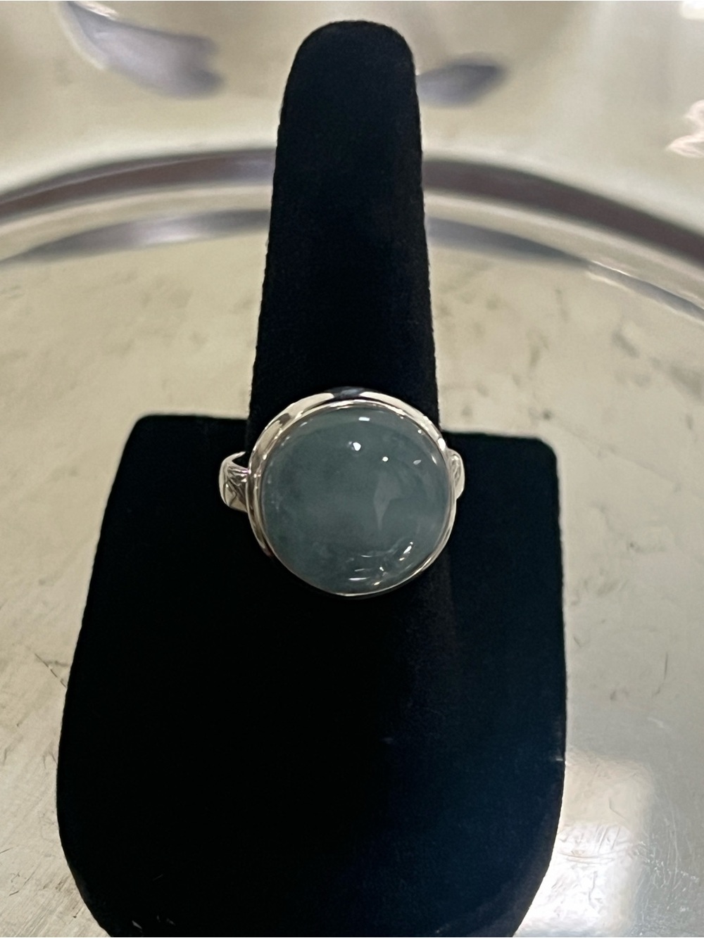 925 Sterling Silver Aquamarine Ring - Picture 2 of 5